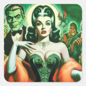 ヴィンテージゴシック様式の吸血鬼 スクエアシール (正面)