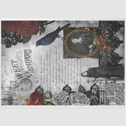 ヴィンテージゴシック様式ハロウィーンウィドエフエメラ 薄葉紙 (正面)