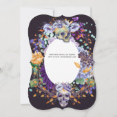 ヴィンテージゴシック様式パープルオラナージュキンセアニェラスカル 招待状 (裏面)