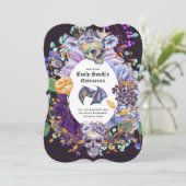 ヴィンテージゴシック様式パープルオラナージュキンセアニェラスカル 招待状 (スタンド正面)