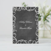 ヴィンテージゴシック様式RSVP 出欠カード (スタンド正面)