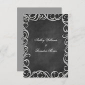 ヴィンテージゴシック様式RSVP 出欠カード (正面/裏面)