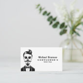 ヴィンテージゴシック理容師ショップスカルソーシャルメディアのアイコン 名刺 (スタンド正面)