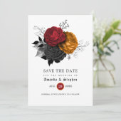 ヴィンテージゴシック結婚式の日付を保存 セーブザデート (スタンド正面)