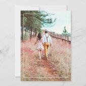 ヴィンテージゴシック結婚式の日付写真を保存 セーブザデート (裏面)