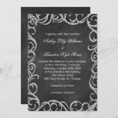 ヴィンテージゴシック結婚式招待状 招待状 (正面/裏面)