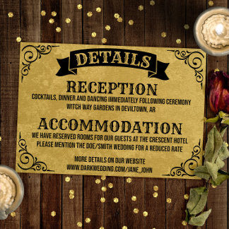 ヴィンテージゴシック詳細結婚のエンクロージャカード ノートカード