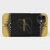 ヴィンテージゴシック金ゴールド+ブラックレースモノグラムiPhone 5 Case-Mate iPhoneケース (裏面(横))