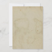 ヴィンテージゴシック骨格の大人ハロウィーン誕生日 招待状 (裏面)