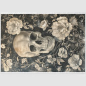 ヴィンテージゴシック骨格スカル切り離し 薄葉紙 (正面)