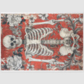 ヴィンテージゴシック骨格スカル切り離し 薄葉紙 (正面)