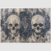 ヴィンテージゴシック骨格スカル切り離し 薄葉紙 (正面)