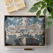 ヴィンテージゴシック骨格スカル切り離し 薄葉紙 (ギフト)