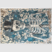 ヴィンテージゴシック骨格スカル切り離し 薄葉紙 (正面)