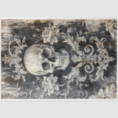 ヴィンテージゴシック骨格スカル切り離し 薄葉紙 (正面)