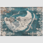 ヴィンテージゴシック骨格スカル切り離し 薄葉紙 (正面)