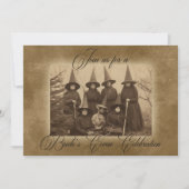 ヴィンテージゴシック魔女ハロウィーンブライダルシャワー 招待状 (正面)