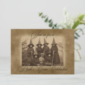 ヴィンテージゴシック魔女ハロウィーンブライダルシャワー 招待状 (スタンド正面)