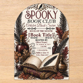ヴィンテージゴシック スプーキー ブッククラブ ハロウィン アクリル招待状