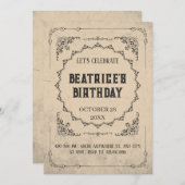 ヴィンテージゴシック 招待状 (正面/裏面)