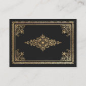 ヴィンテージゴシッビクトリアンク結婚金ゴールドの曲のリクエスト エンクロージャーカード (裏面)