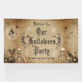 ヴィンテージゴスハロウィンスプーキーカスタムパーティー 横断幕 (横)