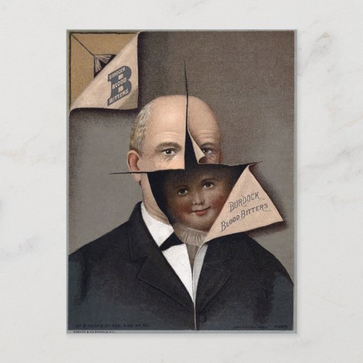 ヴィンテージゴボウの血ビター広告 ポストカード (正面)