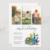 ヴィンテージゴマストリートパル |誕生日写真 招待状 (正面/裏面)