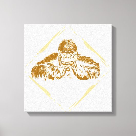 ヴィンテージゴリラ キャンバスプリント (正面)