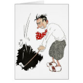 ヴィンテージゴルフのスポーツのユーモアおもしろい、間抜けゴルファー (正面)