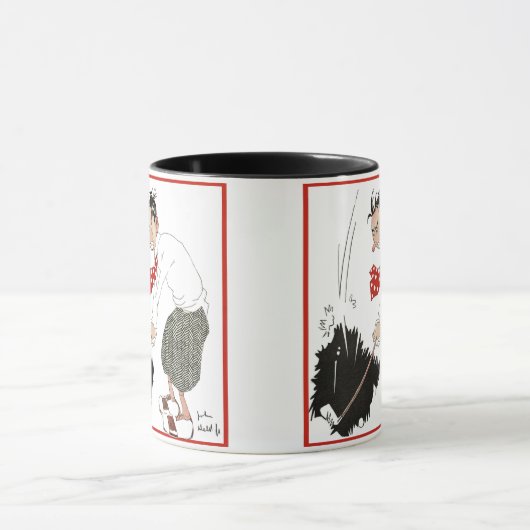 ヴィンテージゴルフのスポーツのユーモアおもしろい、間抜けゴルファー マグカップ (中央)