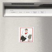 ヴィンテージゴルフのスポーツのユーモアおもしろい、間抜けゴルファー マグネット (インサイチュ (食洗機))