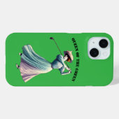 ヴィンテージゴルファーがゴルフクラブURMをスイングする Case-Mate iPhoneケース (裏面 (横))