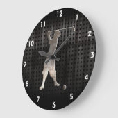 ヴィンテージゴルファーカッコいい; ラージ壁時計 (傾斜)