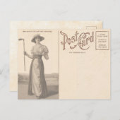 ヴィンテージゴルファー葉書 ポストカード (正面/裏面)