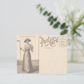 ヴィンテージゴルファー葉書 ポストカード (スタンド正面)