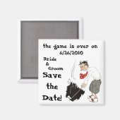 ヴィンテージゴルファー ゴルフ中！ Save the Date! マグネット (正面/裏面)