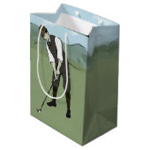 ヴィンテージゴルファーV1アート ミディアムペーパーバッグ (裏面アングル)