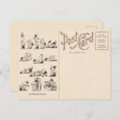 ヴィンテージゴルフエクササイズはがき ポストカード (正面/裏面)