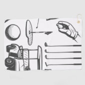 ヴィンテージゴルフエレメント収集タオル ゴルフタオル (横)