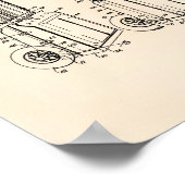 ヴィンテージゴルフカート1943特許アート – オールドピーパー ポスター (角)