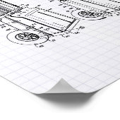 ヴィンテージゴルフカート1943特許芸術 – 並んだピーパー ポスター (角)