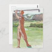 ヴィンテージゴルフカード ポストカード (正面/裏面)