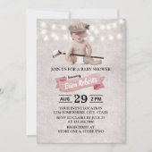 ヴィンテージゴルフガールスポーツテーマベビーシャワー 招待状 (正面)