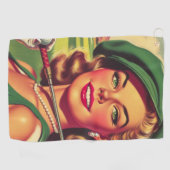 ヴィンテージゴルフガール ゴルフタオル (横)