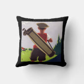 ヴィンテージゴルフキャディアートワークピロー クッション (裏面)