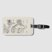 ヴィンテージゴルフクラブイラストレーション ラゲッジタグ (正面横)