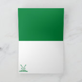 ヴィンテージゴルフクラブ&ボールグリーングリーティングカード カード (内部)