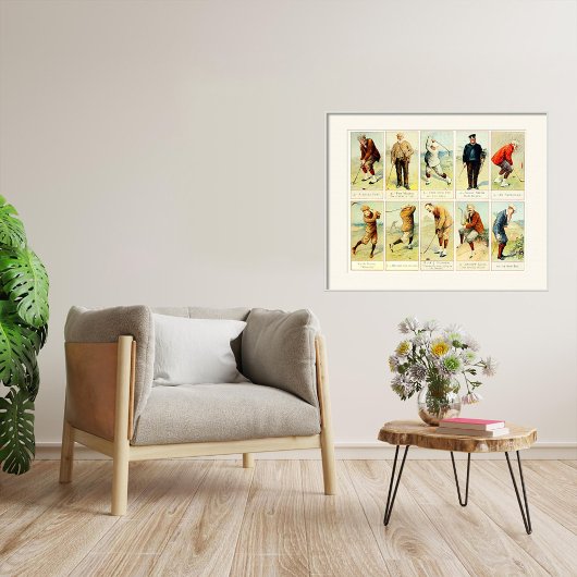 ヴィンテージゴルフシガレットカードプリント ポスター