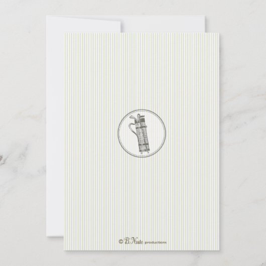 ヴィンテージゴルフパーティの招待状 – マン 招待状 (裏面)